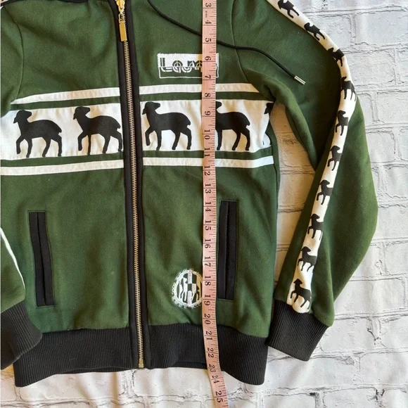 L.A.M.B. By Gwen Stefani Vtg Y2k Hoodie Sweatshirt 2008 Green Lambs Small Hooded